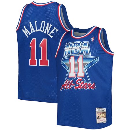 Men's Western Conference #11 Karl Malone Royal Hardwood Classics 1992 NBA All-Star Game Swingman Jersey